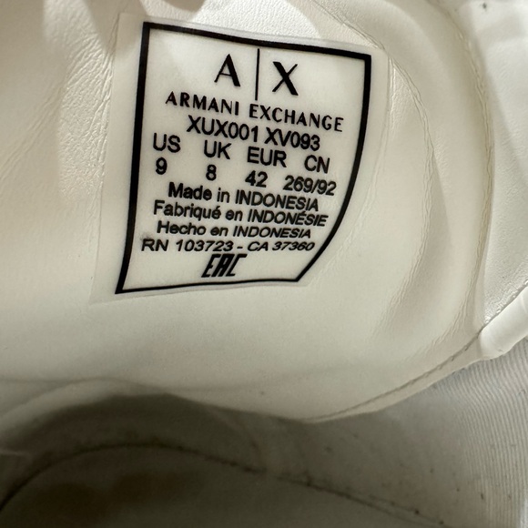 Men’s, Armani Exchange casual sneakers. Size 9 - Picture 6 of 10